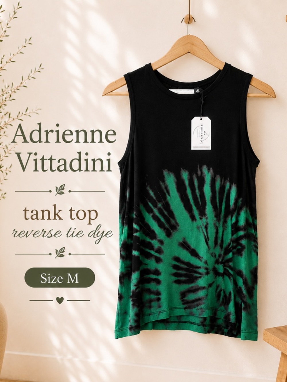Reverse Tie Dye Adrienne Vittadini Tank Top Size M